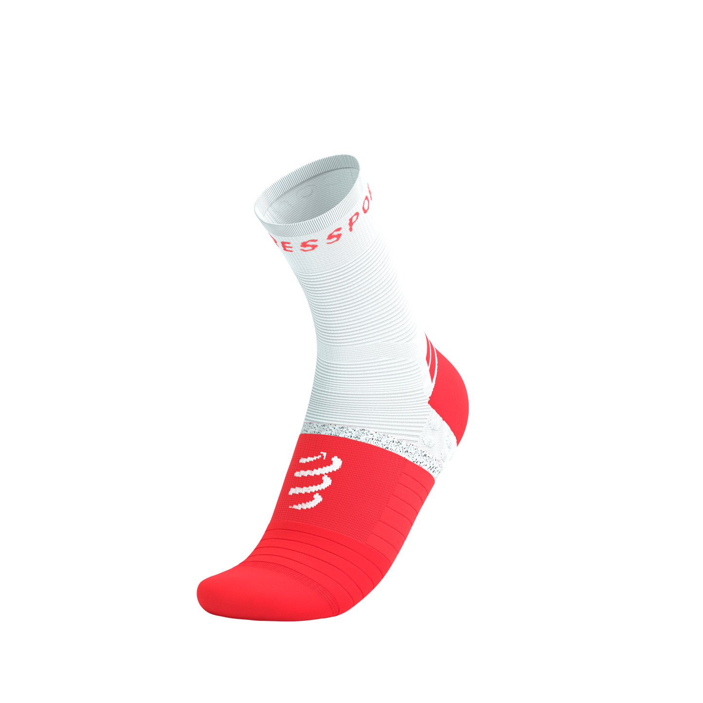 Compressport Pro Marathon Socks V2.0 - Fluo Rød/Hvit