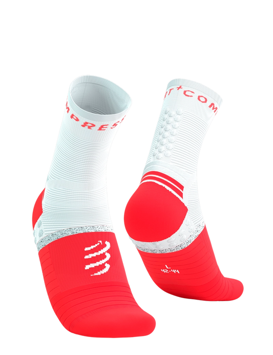 Compressport Pro Marathon Socks V2.0 - Fluo Rød/Hvit