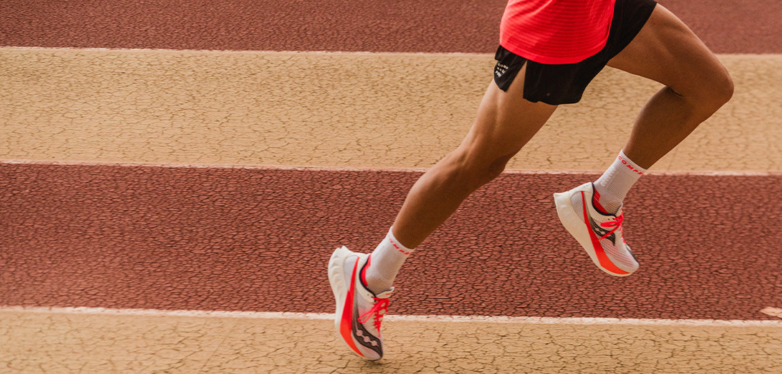 Compressport Pro Marathon Socks V2.0 - Fluo Rød/Hvit