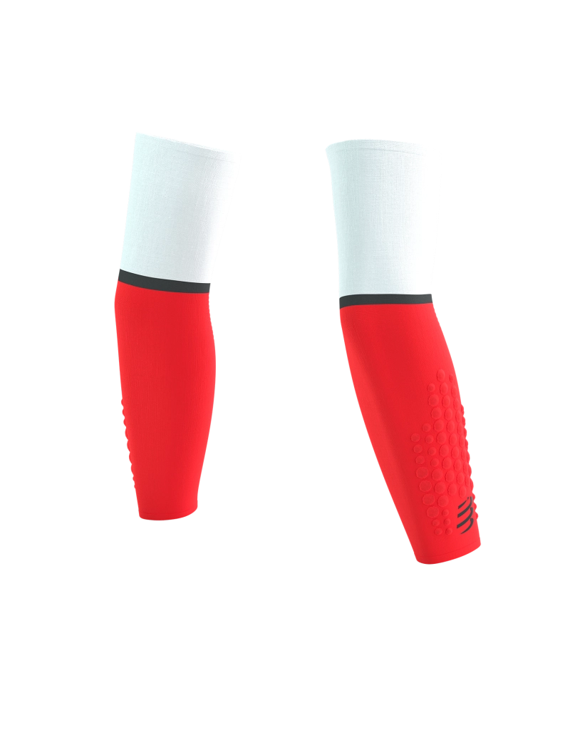 Compressport ArmForce Ultralight - White/Fluo Red