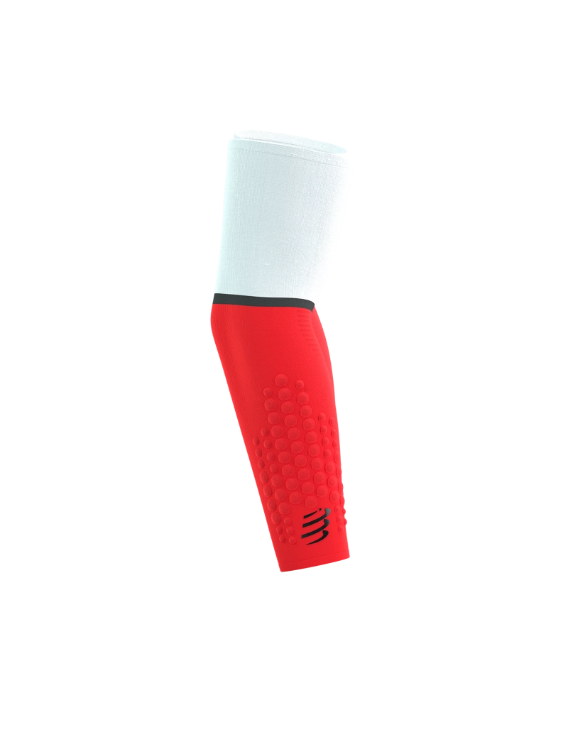 Compressport ArmForce Ultralight - White/Fluo Red