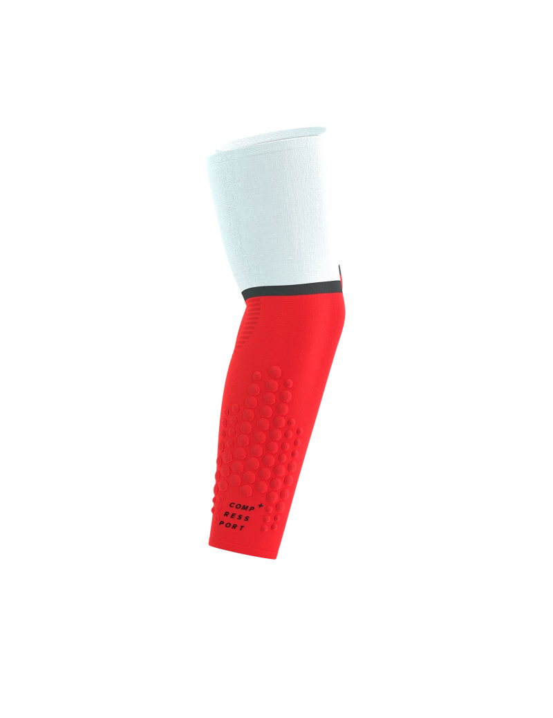 Compressport ArmForce Ultralight - White/Fluo Red