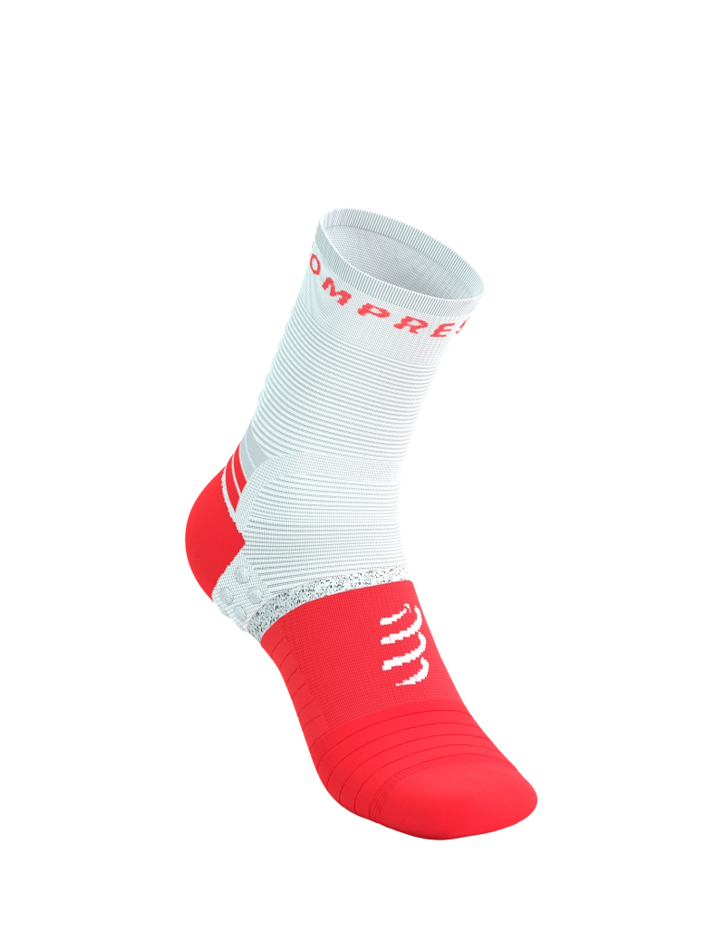 Compressport Pro Marathon Socks V2.0 - Fluo Rød/Hvit
